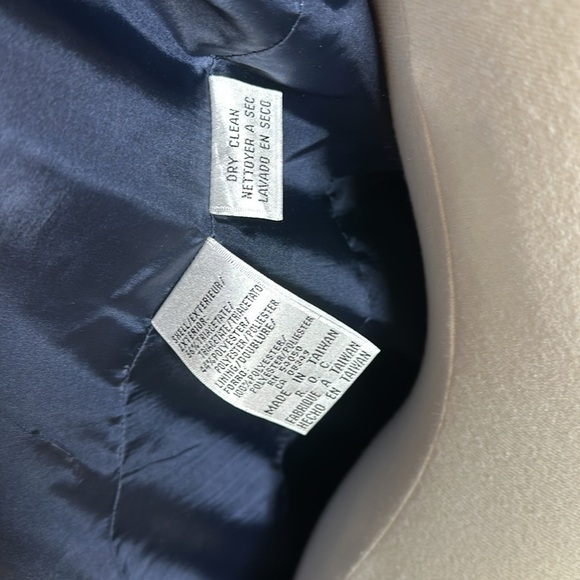 Christian Dior Vintage One Button Long Blazer Jacket Navy Sz4 - Picture 9 of 10